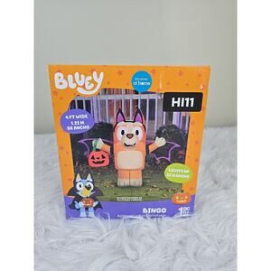 Bluey Bingo Halloween Inflatable Bat With Pumpkin 4ft 2025 Gemmy Brand New